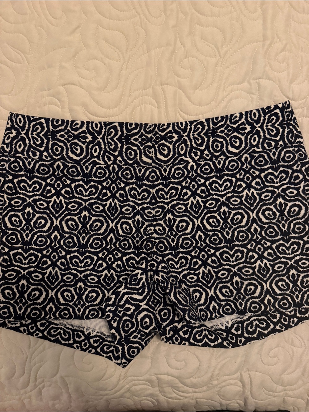 J. Crew Navy and White Patterned Shorts- brand new!